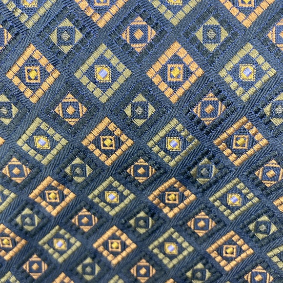 Robert Talbott Best of Class Neck Tie Silk Black Brown Squares Hubert White - Picture 2 of 6